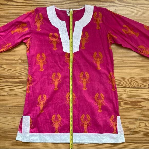 Beach Cover Top it Off Pink Orange Lobsters Medium Large - Picture 10 of 12